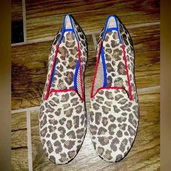 Rothy's Shoes - Rothy's Loafer Retired Mocha Spot Animal Leopard Print Round Toe Flat Loafers